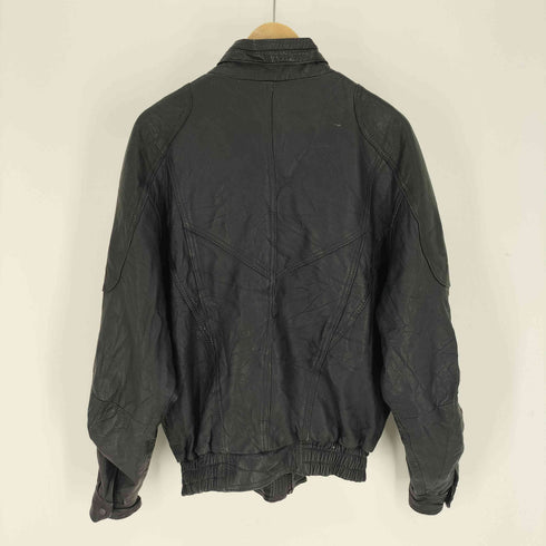 CUIR VERITABLE NAPPA ナッパレザー ジップデザイン レザーフライトジャケット メンズ 52