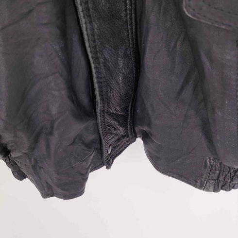 CUIR VERITABLE NAPPA ナッパレザー ジップデザイン レザーフライトジャケット メンズ 52