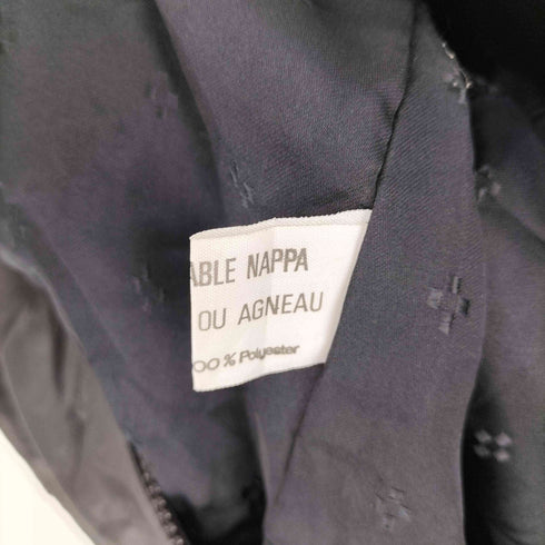 CUIR VERITABLE NAPPA ナッパレザー ジップデザイン レザーフライトジャケット メンズ 52
