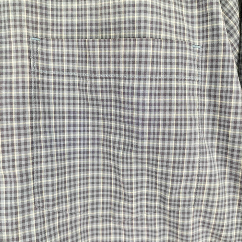 エディーバウアー Eddie Bauer 00S 黒タグ BD L/S コットンチェックシャツ メンズ import:S