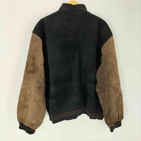 LEATHER U.S.A 80-90s C&C ジッパー 切替 レザースタジャン メンズ 3xl