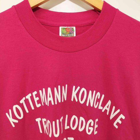 フルーツオブザルーム FRUIT OF THE LOOM 90S 企業ロゴプリント シングルステッチ ショートスリーブ クルーネックTシャツ メンズ import:L