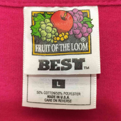 フルーツオブザルーム FRUIT OF THE LOOM 90S 企業ロゴプリント シングルステッチ ショートスリーブ クルーネックTシャツ メンズ import:L