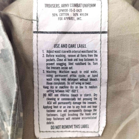 ユーエスアーミー U.S. ARMY 2005年会計 デジタルカモ柄 ARMY COMBAT UNIFORM ミリタリーカーゴパンツ メンズ SMALL-REGULAR
