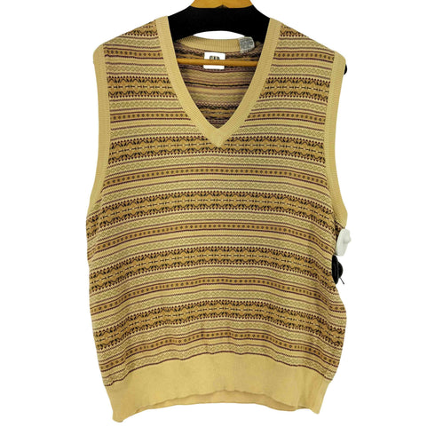 ギャップ Gap 90S OLD 総柄コットンニットベスト メンズ import:L