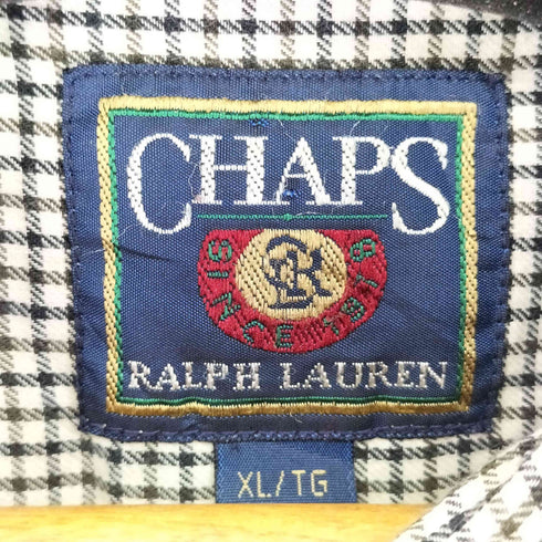 チャップスラルフローレン CHAPS RALPH LAUREN 80S BD L/S チェックシャツ メンズ import:XL