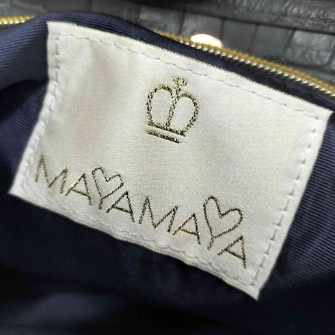 MAYAMAYA クロコ型押し 切替ハンドバッグ レディース