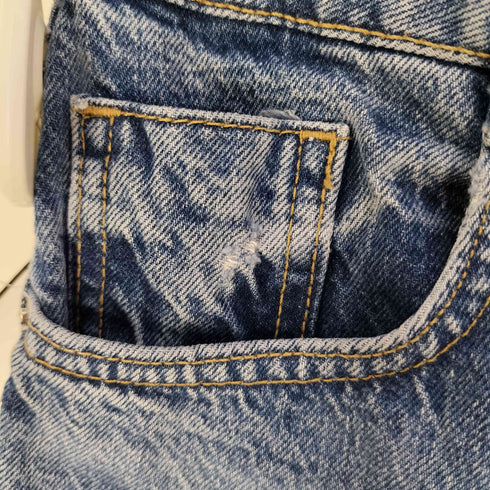 ザラ ZARA サイドスタッズ カットオフ デニムパンツ レディース 40