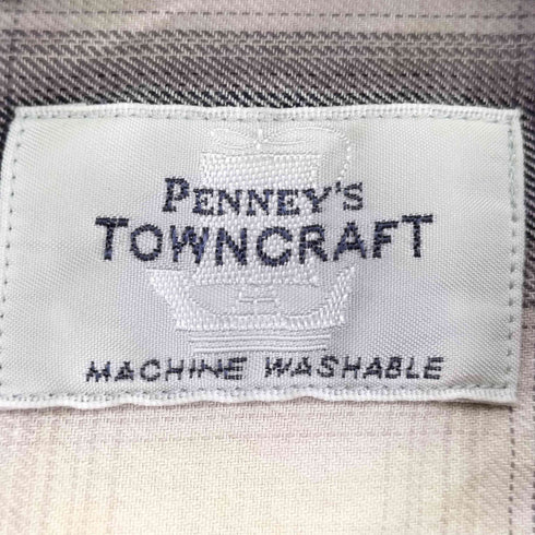 ぺニーズタウンクラフト PENNEYS TOWNCRAFT 復刻船タグ 開襟 L/S オンブレチェックシャツ メンズ