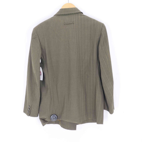 ジャンポールゴルチエフェム Jean Paul GAULTIER FEMME ピークドラペル 裏地花柄 ストライプジャケット メンズ FR:40