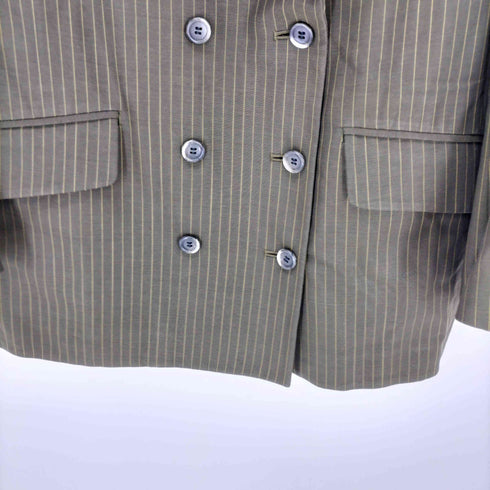 ジャンポールゴルチエフェム Jean Paul GAULTIER FEMME ピークドラペル 裏地花柄 ストライプジャケット メンズ FR:40