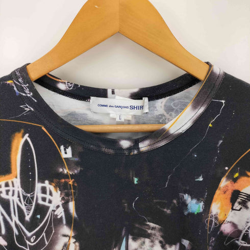 コムデギャルソンシャツ COMME des GARCONS SHIRT 総柄クルーネックL/S TEE メンズ L