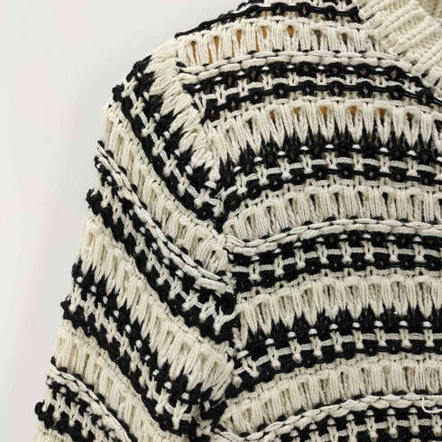 バトナー BATONER LOW GAUGE MIX YARN CREW NECK レディース JPN:1