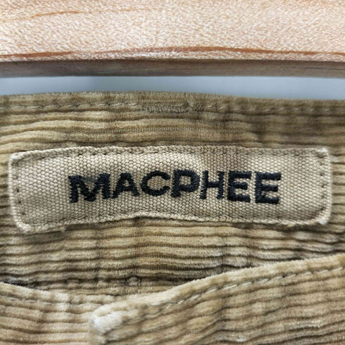 マカフィー MACPHEE コットンストレッチコーデュロイ タックワイドパンツ レディース FR:32