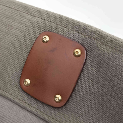 ボッテガヴェネタ BOTTEGA VENETA MADE IN ITALY レザーハンドルキャンバストートバッグ レディース