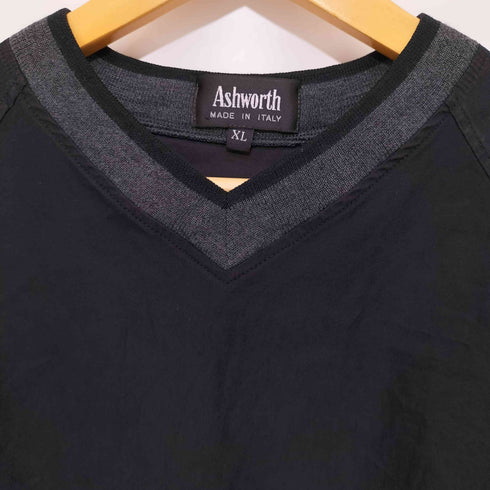 Asheorth 袖ロゴ刺繍 スエードライク ピステ メンズ import:XL
