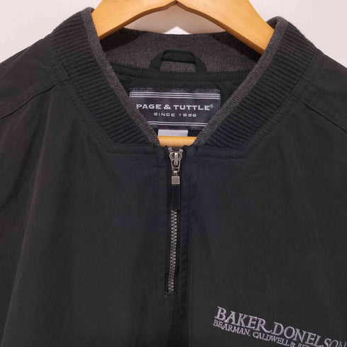 PAGE&TUTTLE 企業ロゴ ハーフジップ プルオーバー ジャケット メンズ import:M