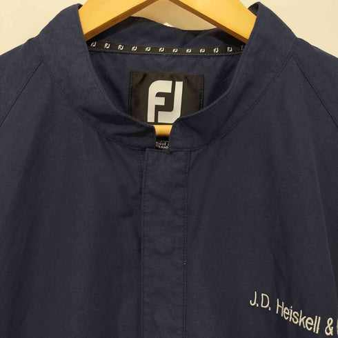 FJ 企業ロゴ ハーフボタン フライフロント ラグランプルオーバー ポリエステルジャケット メンズ import:L