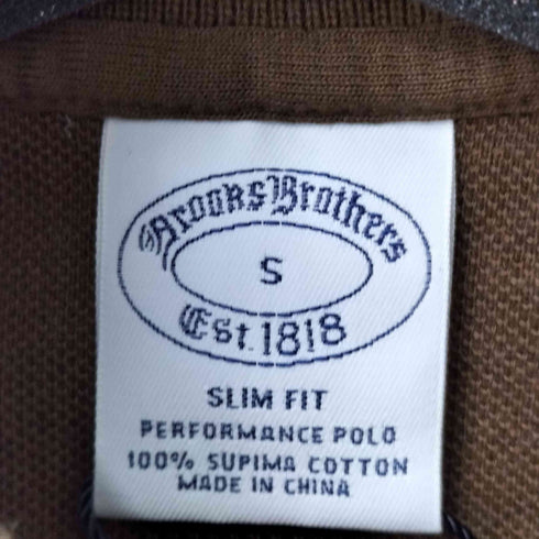 ブルックスブラザーズ BROOKS BROTHERS ワンポイントロゴ刺繍 L/S ポロシャツ メンズ import:S