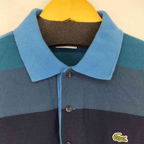 ラコステ LACOSTE ワンポイントロゴ ボーダー S/S ポロシャツ メンズ JPN:3