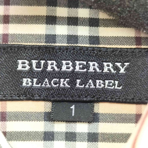 バーバリーブラックレーベル BURBERRY BLACK LABEL ノバチェック L/S シャツ メンズ JPN:1