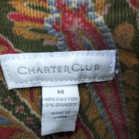 CHARTER CLUB 90s 総柄 コーデュロイ 3rd型ジャケット レディース import:M