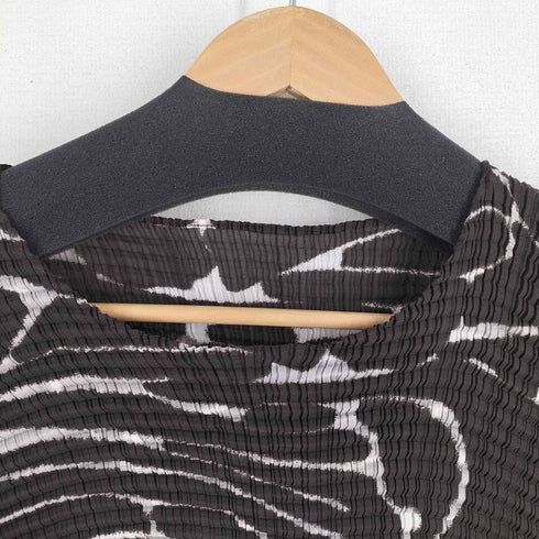 イッセイミヤケ ISSEY MIYAKE 98AW 総柄 プリーツカットソー レディース JPN:M