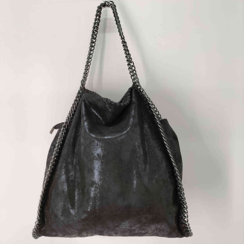 フェイクレザーハンドバッグ ホイップステッチ カーブチェーン ファラベラ Falabella レディース