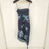 ラルフローレン RALPH LAUREN 香港製 刺繍 シルク混 アシンメトリードレス レディース