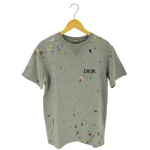 ディオール Dior ペイント加工 ロゴ 刺繍 オーバーサイズ Tシャツ メンズ JPN:S