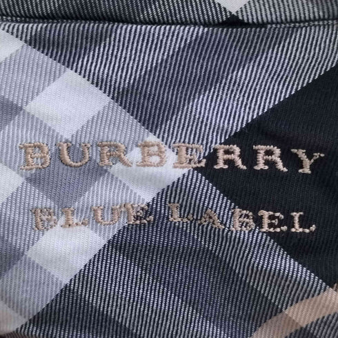 バーバリーブルーレーベル BURBERRY BLUE LABEL ロゴ刺繍 ジップアップパーカー レディース 38