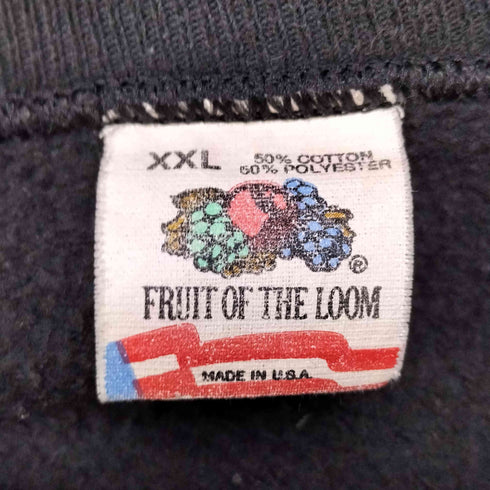 フルーツオブザルーム FRUIT OF THE LOOM USA製 90S ミュージック プリント クルーネック ポリ混 スウェット メンズ import:XXL