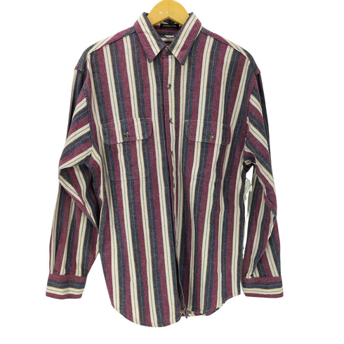 エディーバウアー Eddie Bauer L/S 黒タグ ストライプシャツ MCKINLEY CLOTH メンズ