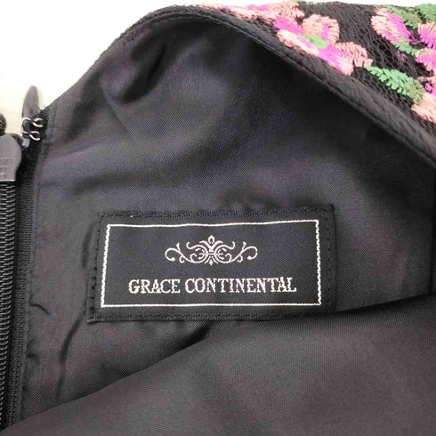 グレースコンチネンタル GRACE CONTINENTAL チュール刺繍フラワーワンピース レディース