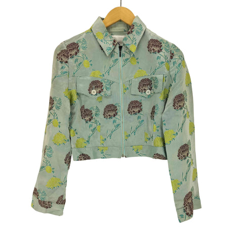アイエススナオクワハラ I.S. sunao kuwahara レーヨン刺繍クロップドジャケット レディース JPN:M