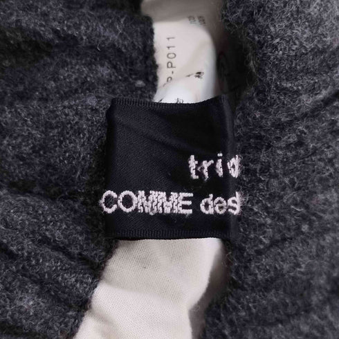 トリココムデギャルソン tricot COMME des GARCONS ドット柄 縮絨加工 ウール イージーパンツ レディース