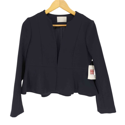 セルフォード CELFORD 23AW ネイビーノーカラーペプラムジャケット レディース JPN:36