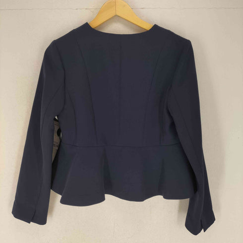 セルフォード CELFORD 23AW ネイビーノーカラーペプラムジャケット レディース JPN:36