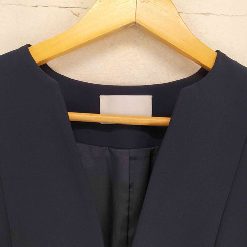 セルフォード CELFORD 23AW ネイビーノーカラーペプラムジャケット レディース JPN:36