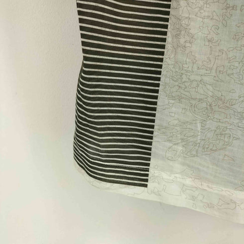 ジルサンダー JIL SANDER 柄切替 ノースリーブ ブラウス レディース FR:36