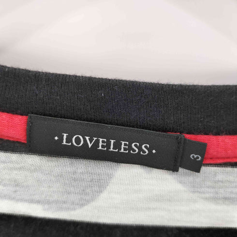 ラブレス LOVELESS 花柄 ボーダー ドクロ Vネック 七分丈 カットソー メンズ JPN:3
