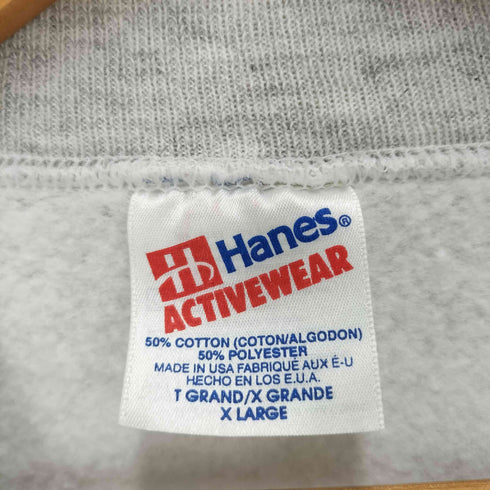 ヘインズ Hanes USA製 ラグラン プリント プルオーバースウェット メンズ XLARGE
