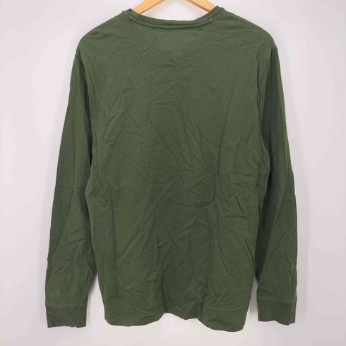 トミーヒルフィガー TOMMY HILFIGER ロゴ刺繍 クルーネック L/S Tシャツ メンズ import:M