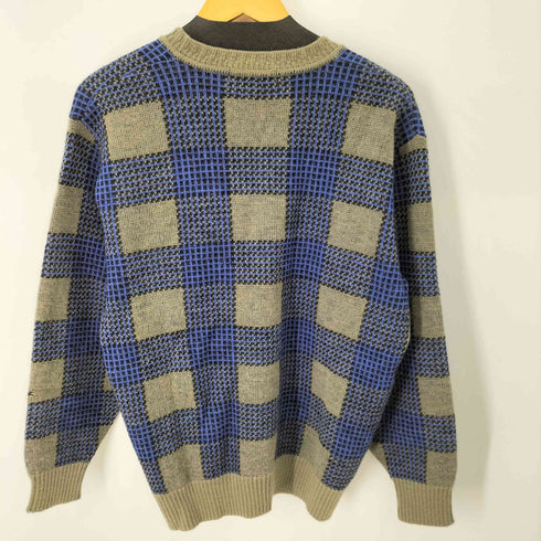 レイクランド Lakeland Vネックニットセーター チェック柄 総柄 メンズ JPN:L