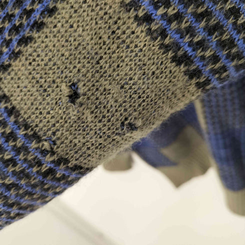 レイクランド Lakeland Vネックニットセーター チェック柄 総柄 メンズ JPN:L