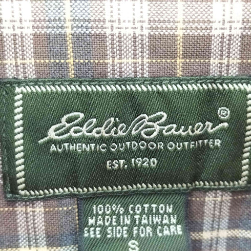 エディーバウアー Eddie Bauer コットンチェックBDシャツ メンズ import:S