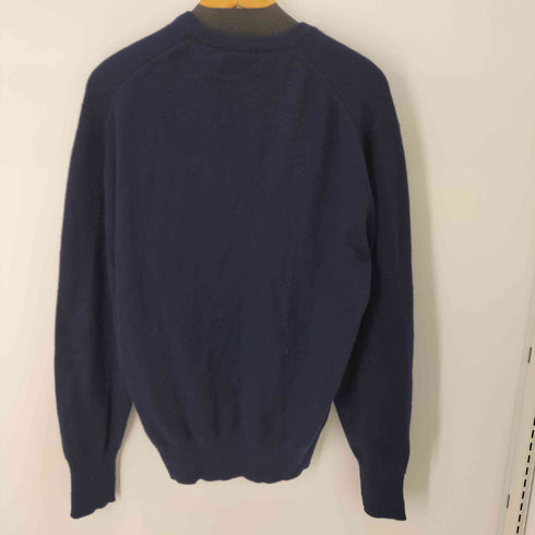バランタイン BALLANTYNE 90S 旧タグ カシミヤ100% フロントゴルファーニット Vネック メンズ import:L