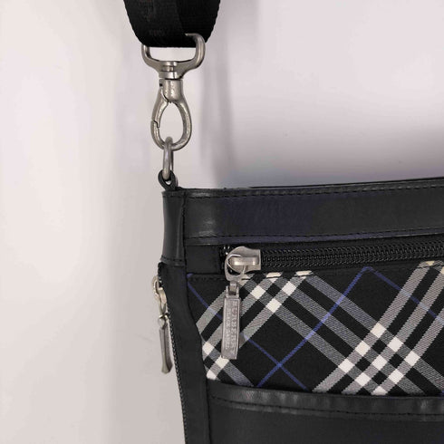 バーバリーブラックレーベル BURBERRY BLACK LABEL ノバチェック ナイロン レザー 切替 ショルダーバッグ メンズ ONE SIZE