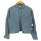 スローブイエナ SLOBE IENA 24SS クロップドシャツ ダブルボタン デニムシャツ インディゴ染め レディース