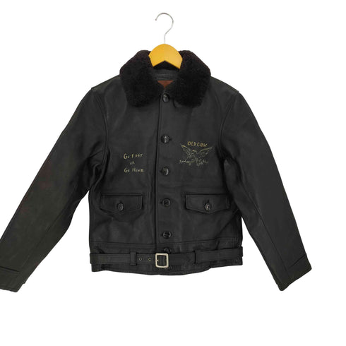 オールドクロウ OLD CROW SPEED SHOP-SPORTS JACKET COW HIDE メンズ JPN:S